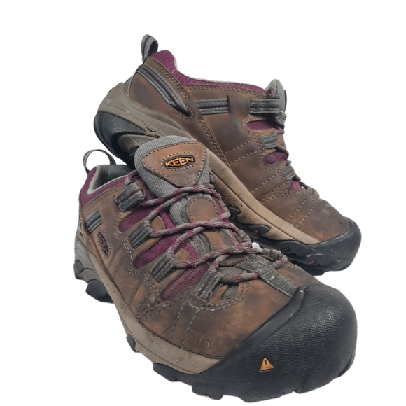 Keen Utility Women's Detroit XT Steel Toe Brown and Purple Size 8.5W Women's - Picture 2 of 13